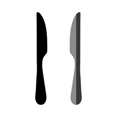 vector of knife on white background