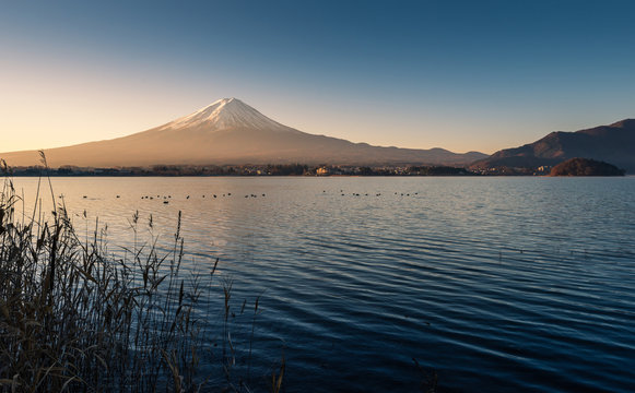 Mount Fuji view from the lake