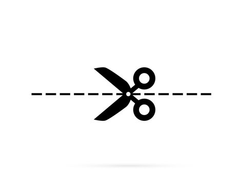 Scissors symbol isolated on white background