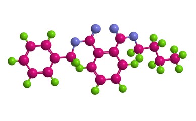 Molecular structure of phthalate (Benzyl butyl phthalate)