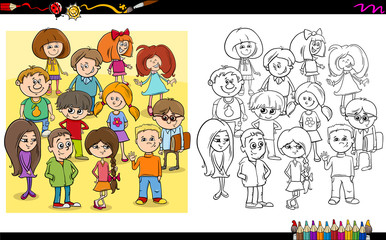 child characters coloring book