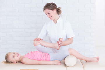 Child physiotherapy session