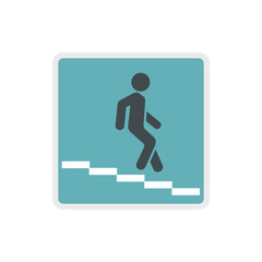 Underpass road sign icon in flat style on a white background