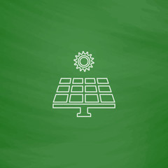 Solar energy computer symbol