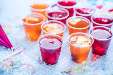 colorful healthy fruit jelly