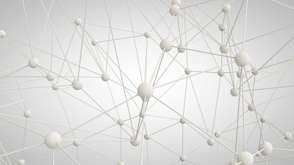 White network shape. Abstract 3D render
