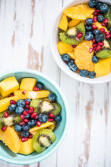 breakfast bowls with fruit salad