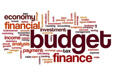 Budget word cloud concept