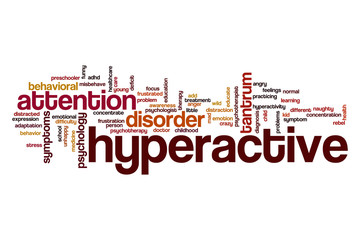 Hyperactive word cloud concept