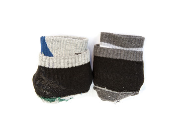 A pair of folding socks