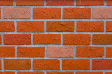 Obraz premium Empty orange brick wall textured background.