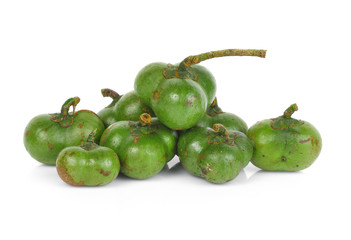 tea seeds on white background