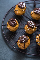 profiterole mini eclair sweet food