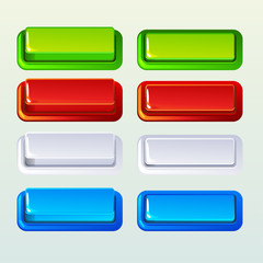 Colors Push Buttons For A Game Or Web Design Element, Set3