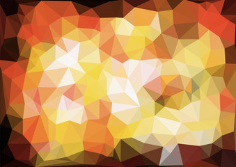 Cubism background  Halloween orange and yellow