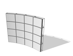 Video Wall. 3d Vector illustration.
