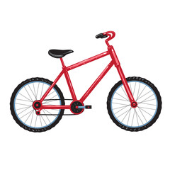 Obraz premium Illustration of a red bicycle 