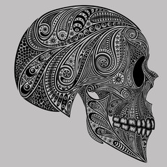Abstract vector human skull. For Halloween 2016