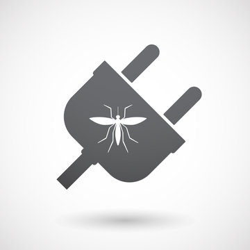 Isolated male plug with  a mosquito