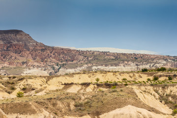 Volcanic mountains in Goreme national park. Cappadocia.