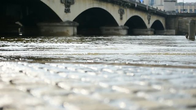 Seine level dropping to normal after 30-year high during a week of floods June 8, 2016 in Paris