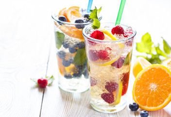 Summer fruit water.