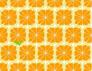 Seamless background with oranges. 