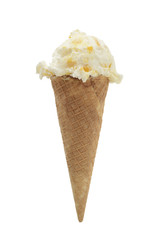 Cono de helado en crema