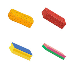sponge set vector illustration isolated on white background