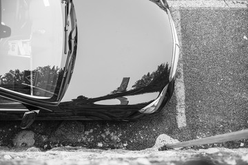  Reflection on the car.
