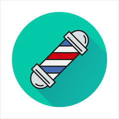 barbershop element icon on circle