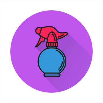 Spray bottle simple icon on white background
