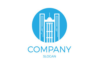 blue building vector