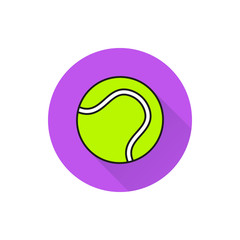 tennis ball icon on white background