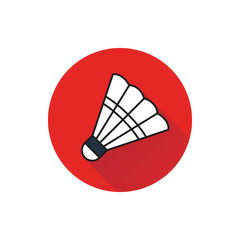 Shuttlecock icon on white background