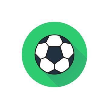 Soccer ball icon on white background