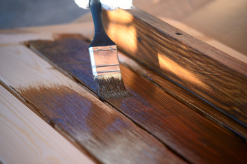 Painting wooden furniture