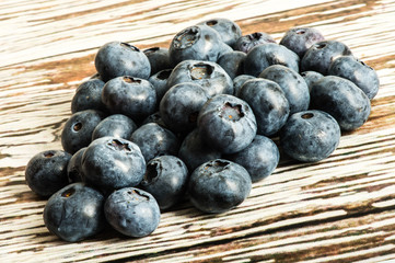 Handful of Fresh Ripe Juicy Blueberries