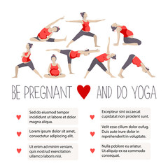 Template of Banner for advertising pregnant yoga.