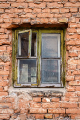Fototapeta na wymiar Brick wal and window