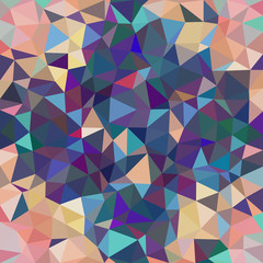 Kaleidoscopic low poly triangle style vector mosaic background