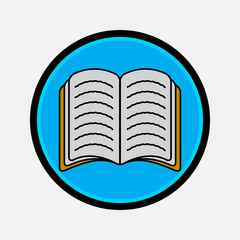 Notebook vector icon, flat style for web and mobile