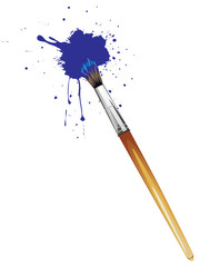 Fototapeta premium Artist Brushes with Paint