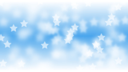star shaped bokeh effect background in shades of blue and white