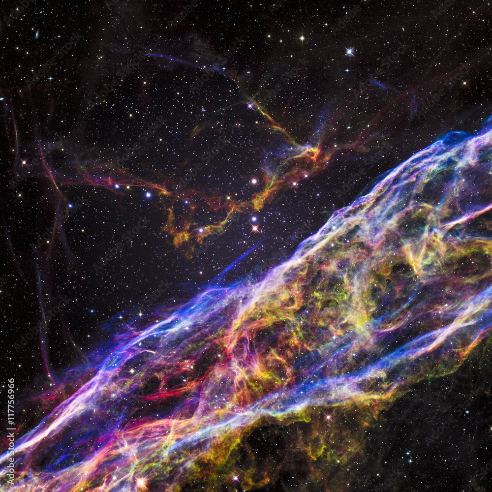 Poster stars nebula in space. elements of this image furnished by nasa.