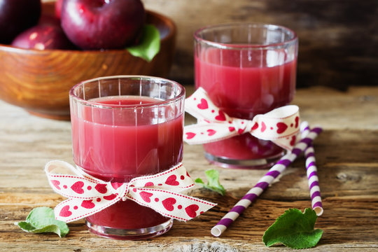 Delicious plum juice