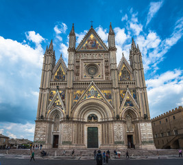 Fototapeta na wymiar The Cathedral of Orvieto (Duomo di Orvieto), Umbria, Italy
