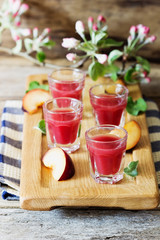 Plum liqueur in a glass