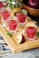 Plum liqueur in a glass