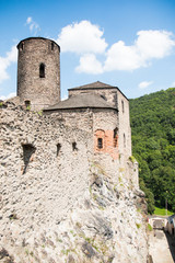Fototapeta premium Castle Strekov in valley of river Elbe